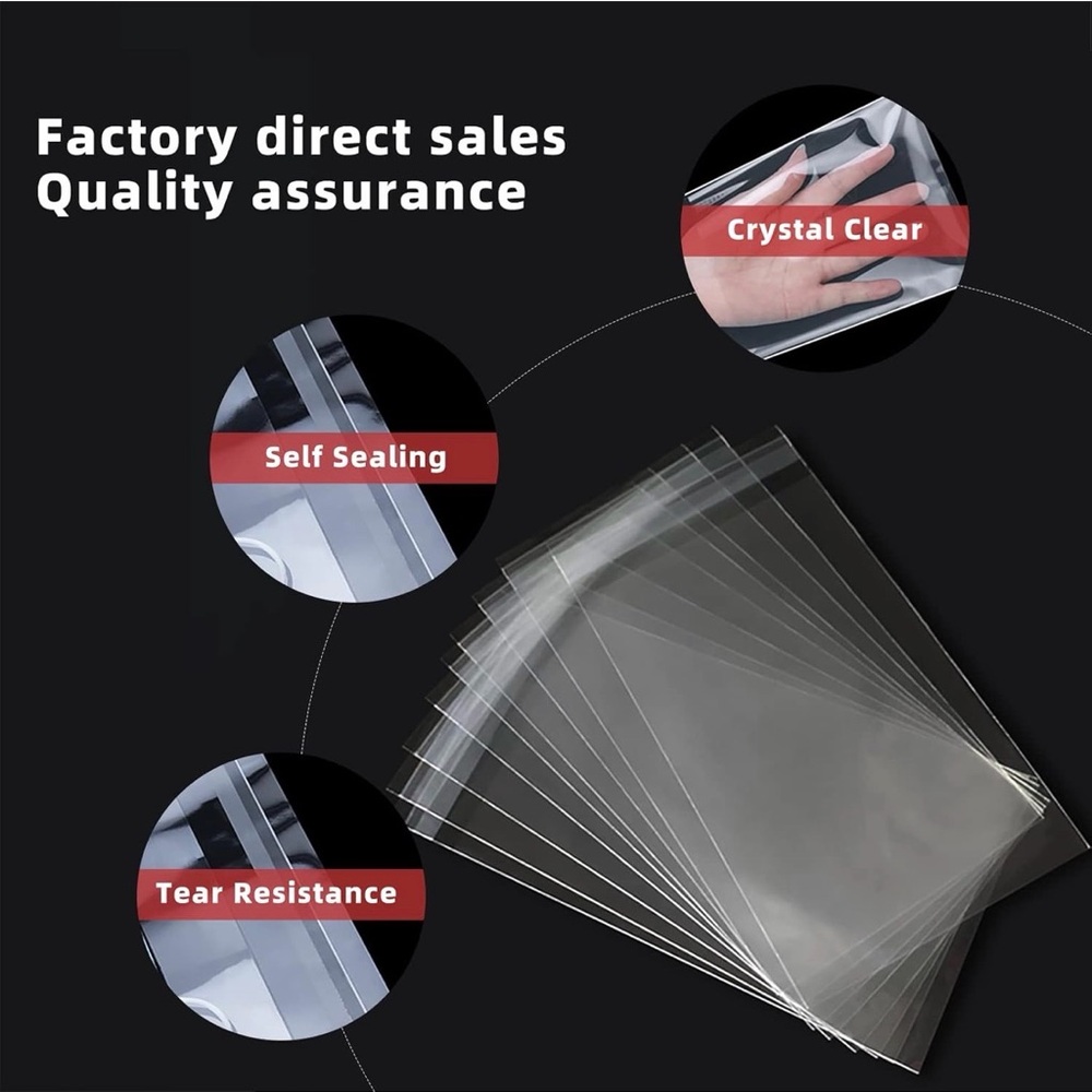 15- 10x14 CLEAR CELLOPHANE BAGS.